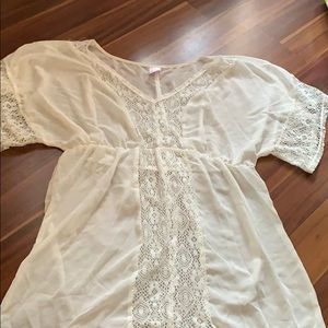 White bathing suit cover up!